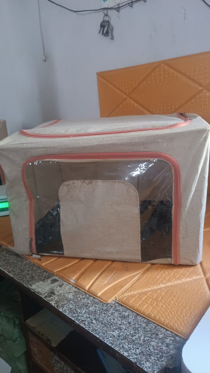 Zippered Closet Storage Box with Lid, With Window (Mix Design & Size / 1 Pc) Zippered Closet Storage Box with Lid, With Window (Mix Design & Size / 1 Pc)